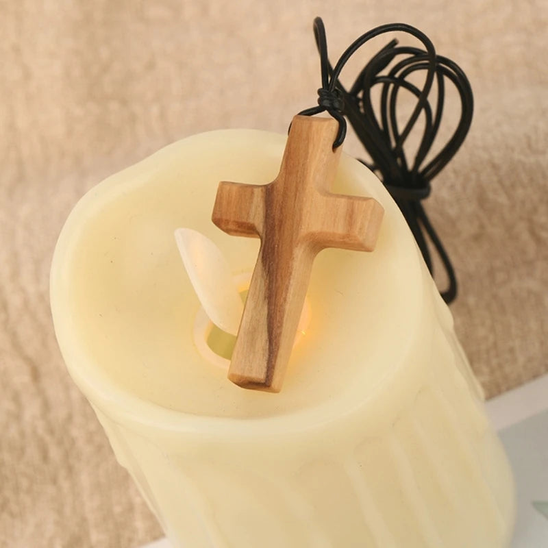 Asthetics of the Wooden Cross Necklace