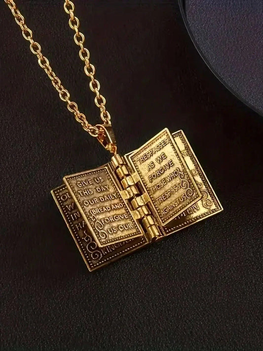Mini Bible Pendant Necklace