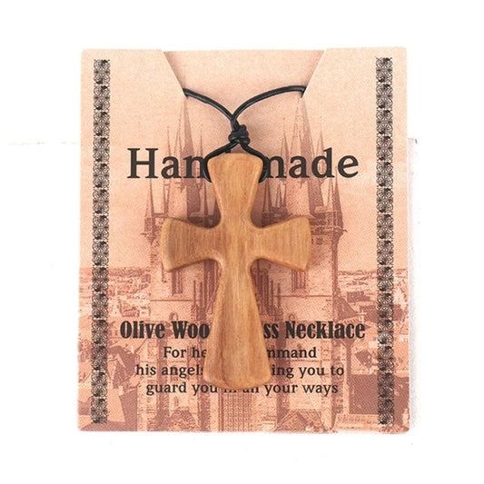 Front View of Handmade Cross Necklace