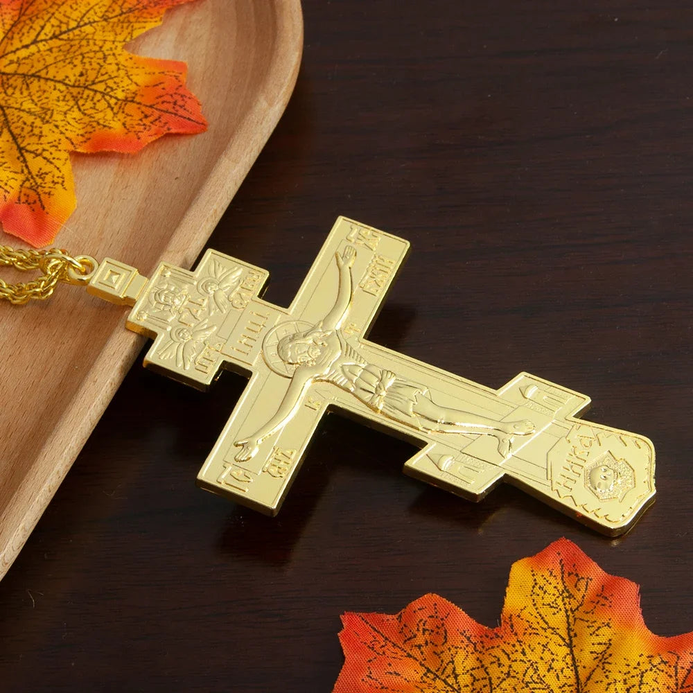 Jesus Crucifix Gold Plated Pendant