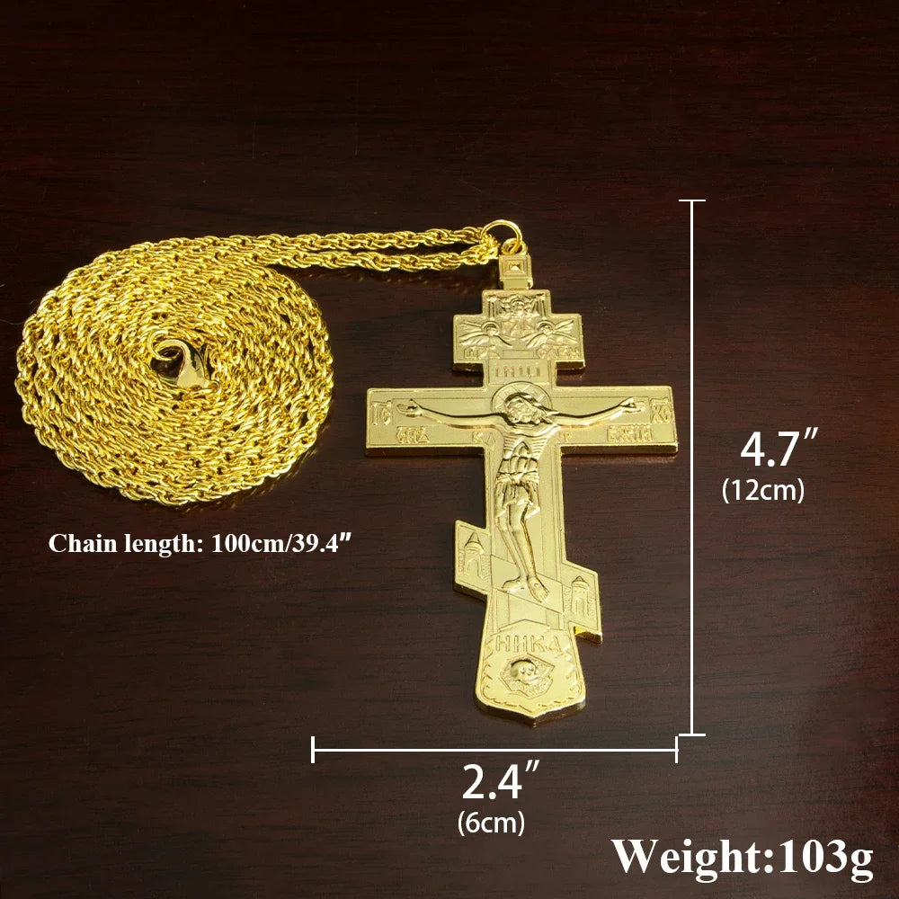 Jesus Crucifix Gold Plated Pendant