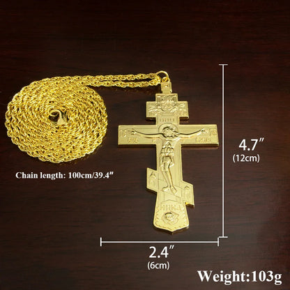 Jesus Crucifix Gold Plated Pendant